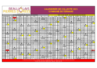 CALENDRIER TERNAND 2025